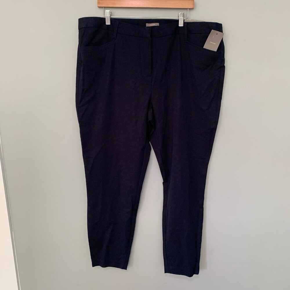 NEW Maurices Smart Ankle Skinny Pants Women 24 Regular Navy Blue Stretch‎